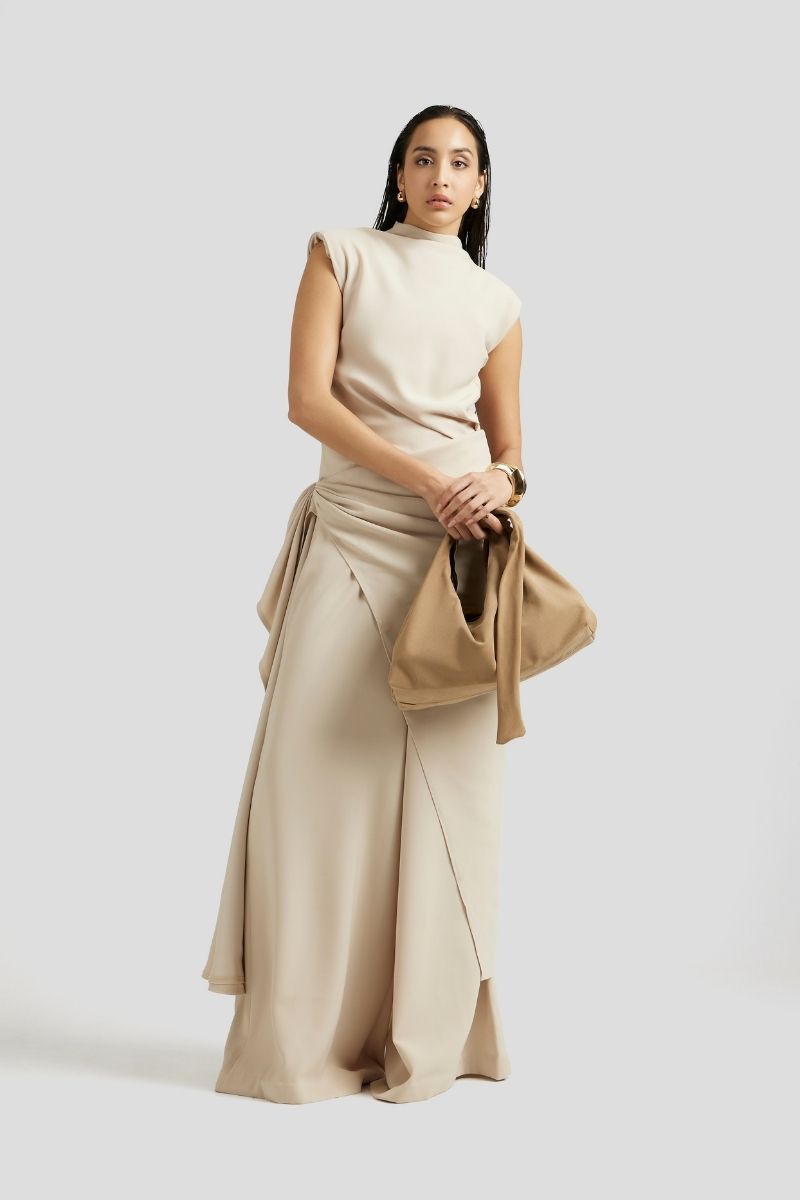 ANTONIA THREE-PIECE OUTFIT SET IN BEIGE