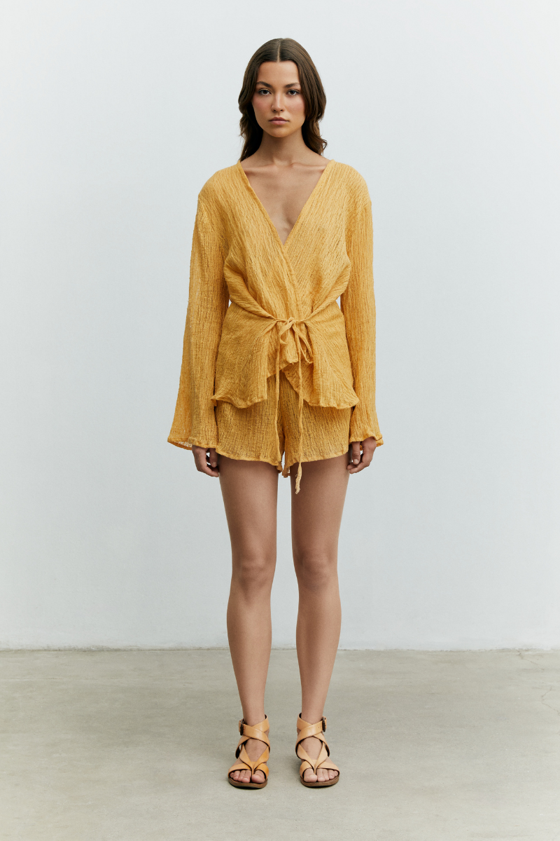 WOOD TRUSH SANDY TOP AND SHORTS SET