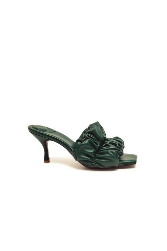 POPPY TOURMALINE GREEN MULES