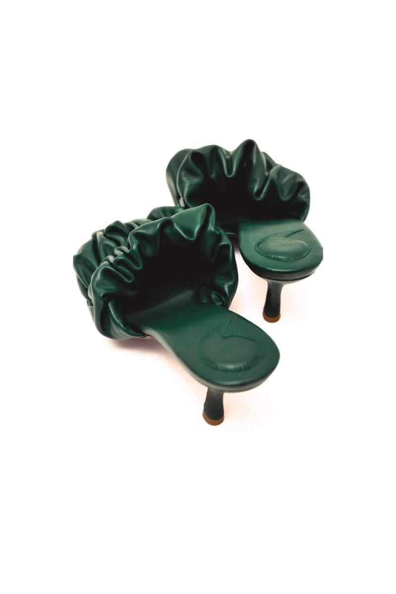 POPPY TOURMALINE GREEN MULES