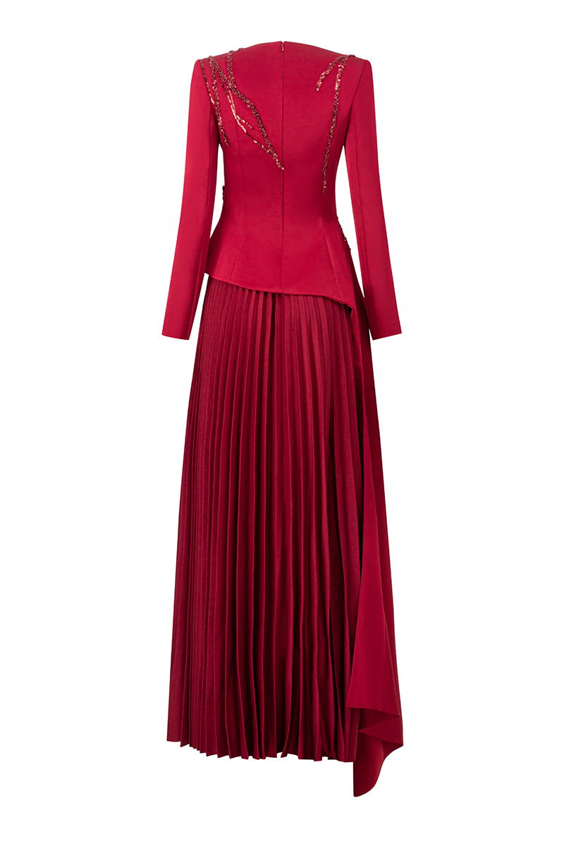 LUMIA SILK TOP AND SKIRT SET