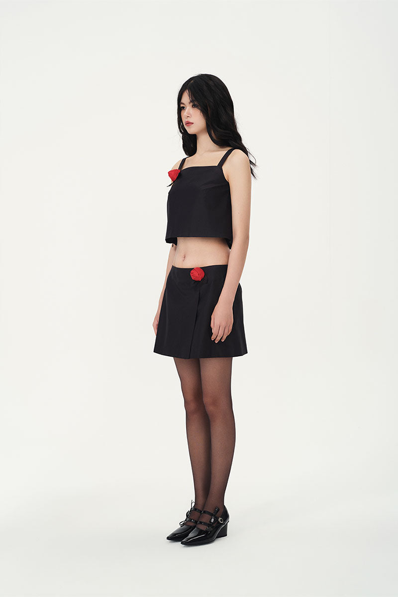RED ROSE APPLIQUÉ SET