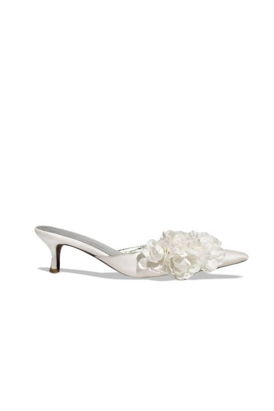 CAMELIA CREAM BLOOM HEELS