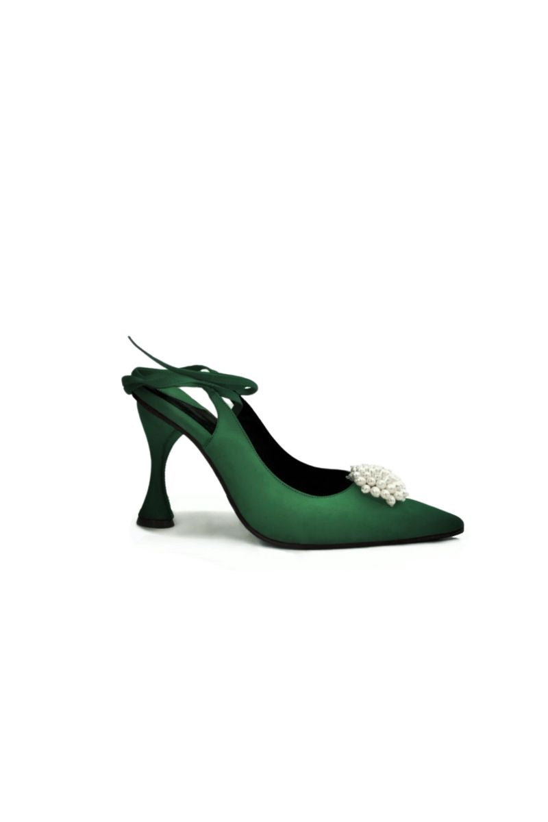 NINA PEARL EMBROIDERED HEELS