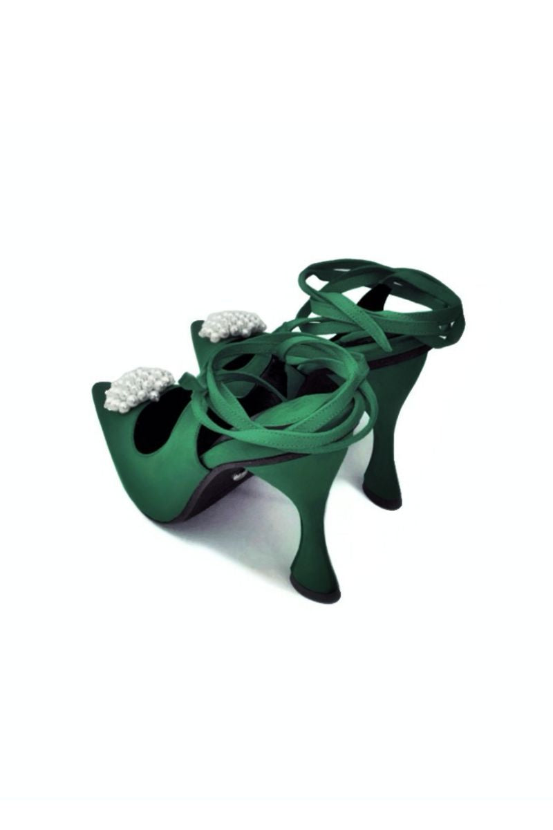 NINA PEARL EMBROIDERED HEELS
