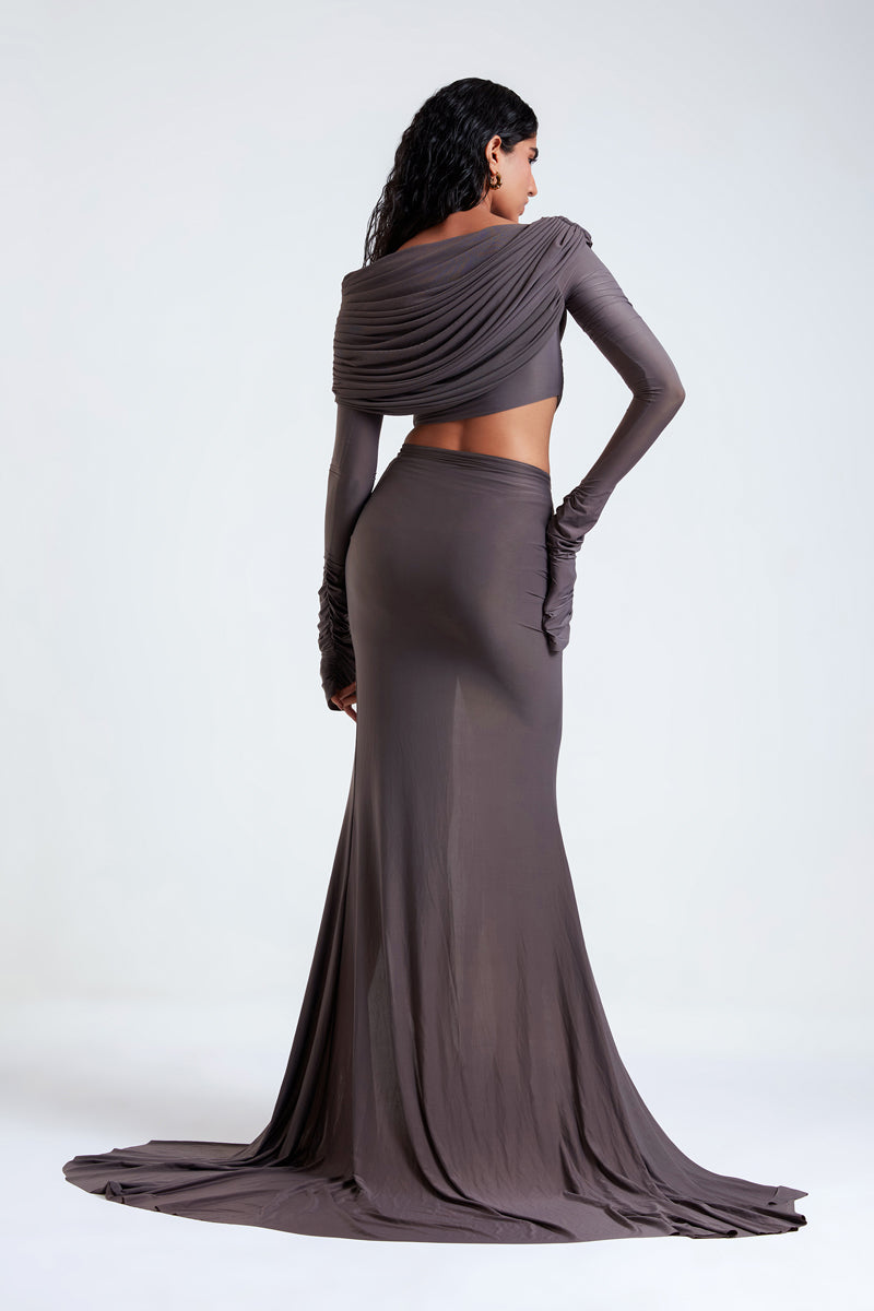 AYLIN PURPLE DOVE TOP AND SKIRT SET