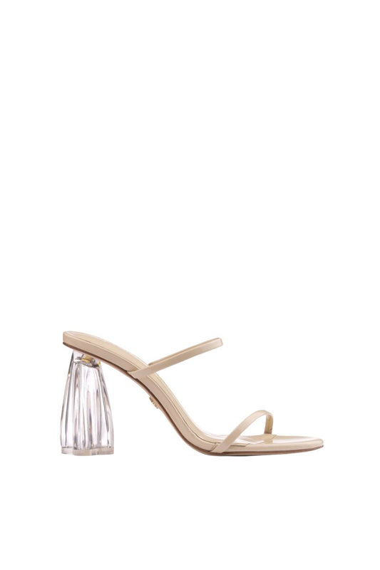 FIORELLINI GLASS MULE 95 IN WHEAT PATENT