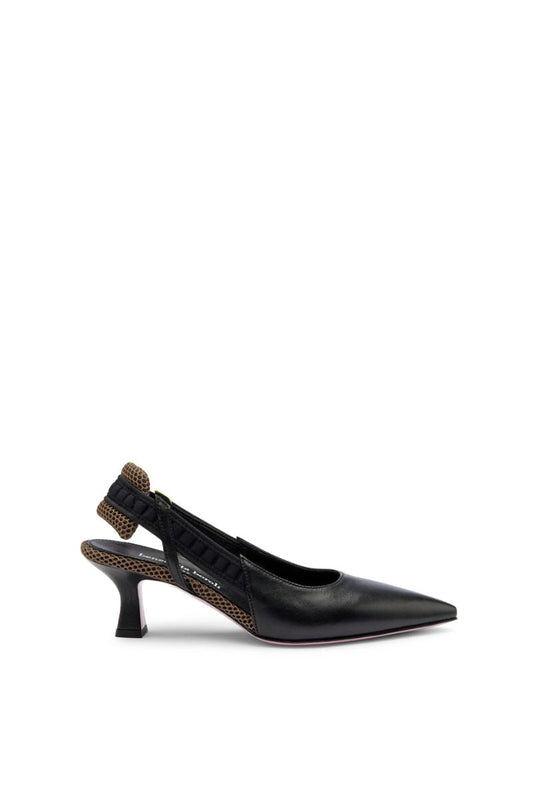 SLINGBACK TEA NERO HEELS