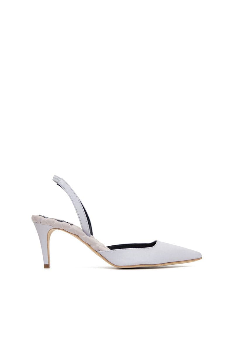 GABRIELLA GRAY SATIN SLINGBACK HEELS