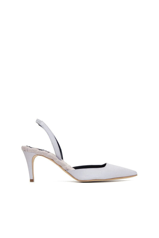 GABRIELLA GRAY SATIN SLINGBACK HEELS