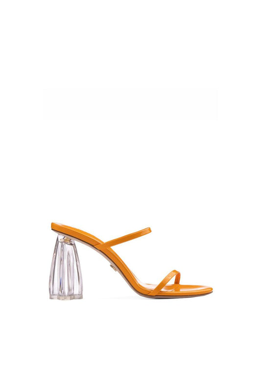 FIORELLINI ORANGE PATENT GLASS MULES