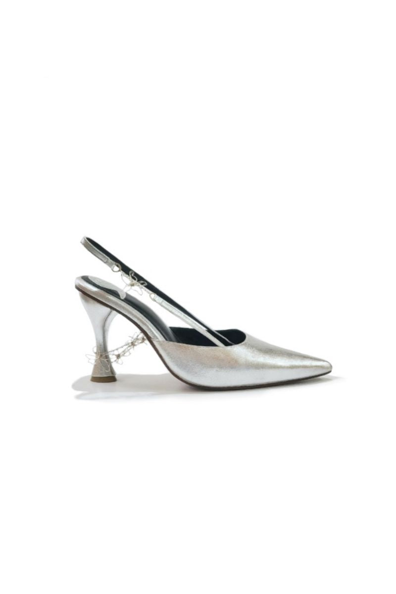 SHEA GRAY SLINGBACK HEELS