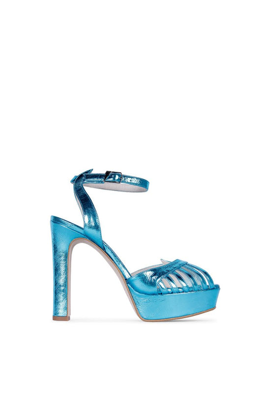 MARGUERITE HEELS IN AQUA
