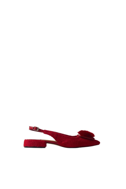 ROYA RED SLINGBACK FLATS