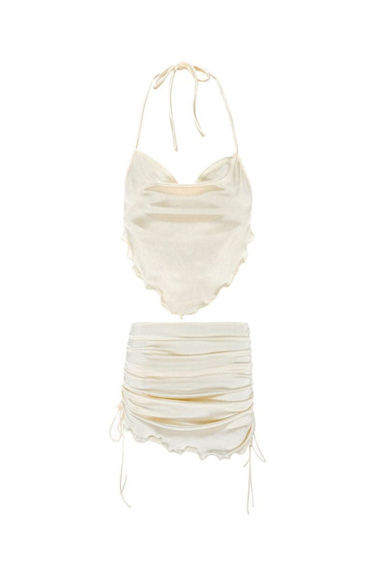 ALESSIA SET IN WHITE PEARL