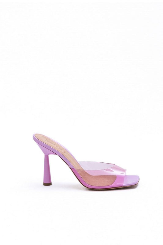 MARGOT MULE IN ROSE PINK TRANSPARENT