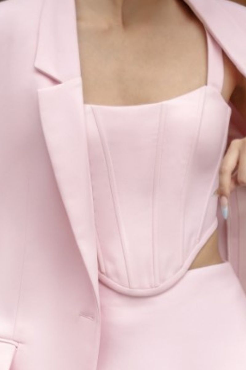 GRAINNE PINK TUYTSI STRAIGHT THREE PIECE SET