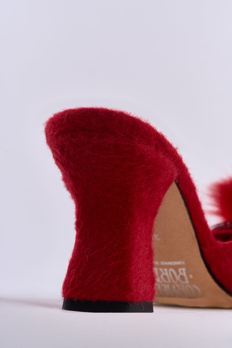 ROBERTA RED POINTED MULES