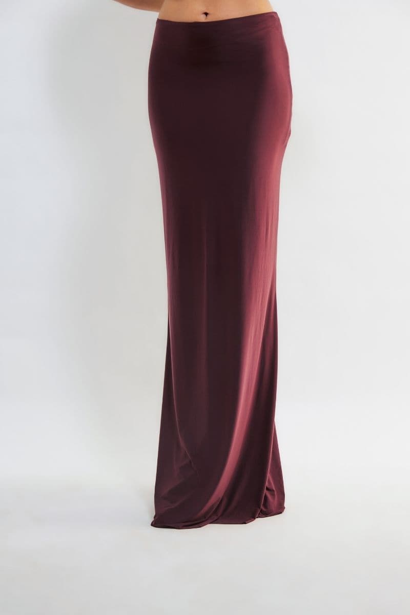 LINNEA CHERRY RED CORSET TOP AND SKIRT SET
