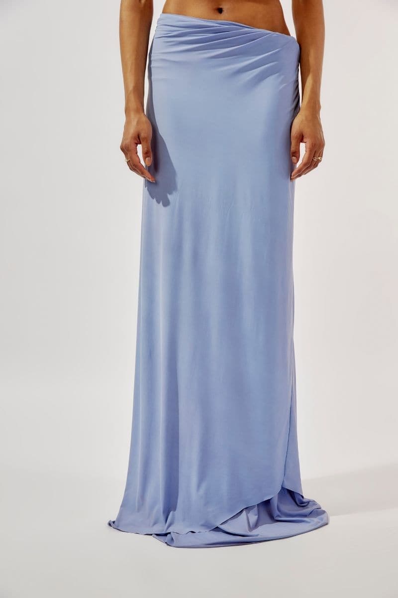 ARIEL VERI PERI ASYMMETRIC TOP AND SKIRT SET