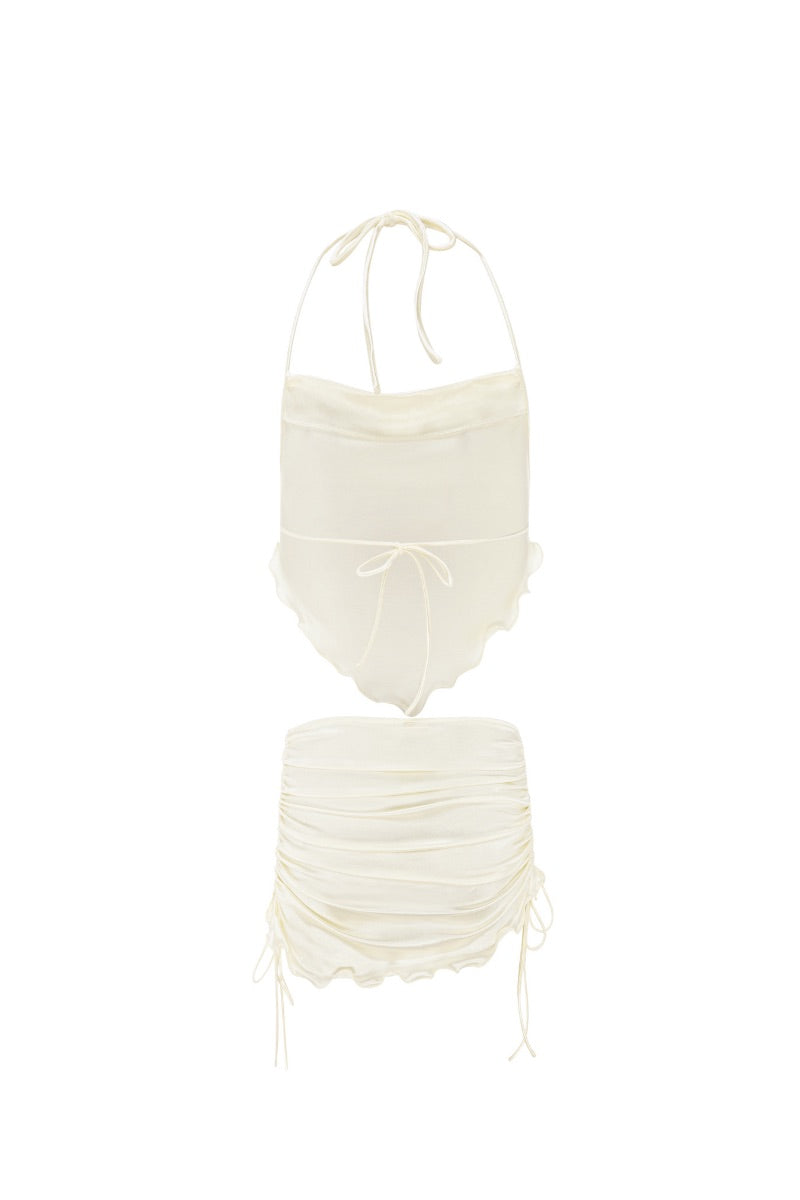 ALESSIA SET IN WHITE PEARL