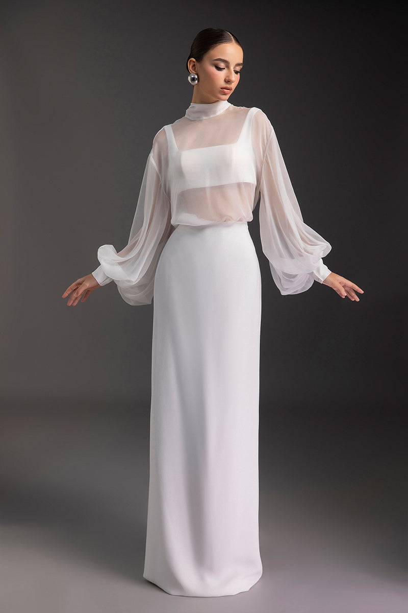 ETHEREAL ELEGANCE TOP AND SKIRT SET