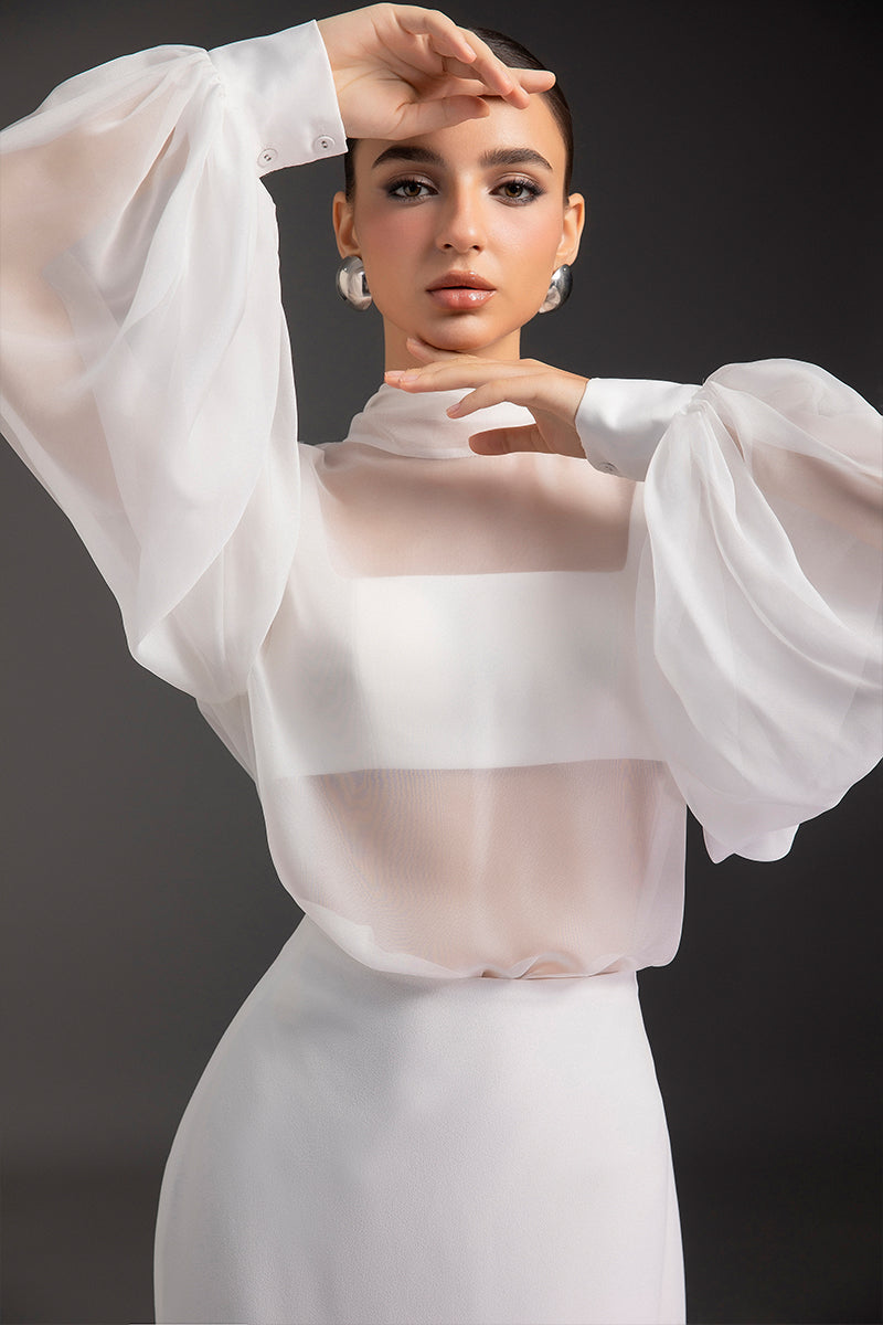 ETHEREAL ELEGANCE TOP AND SKIRT SET