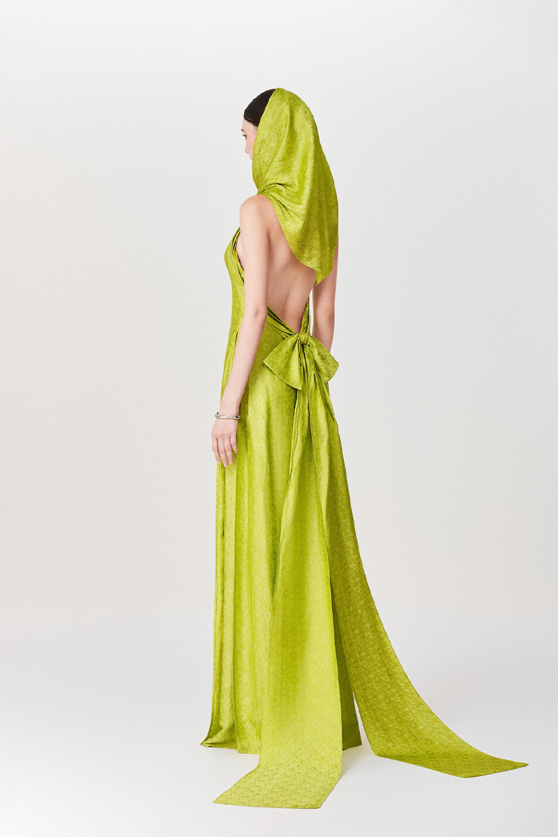EMERALD ELEGANCE AO DAI SET IN GREEN