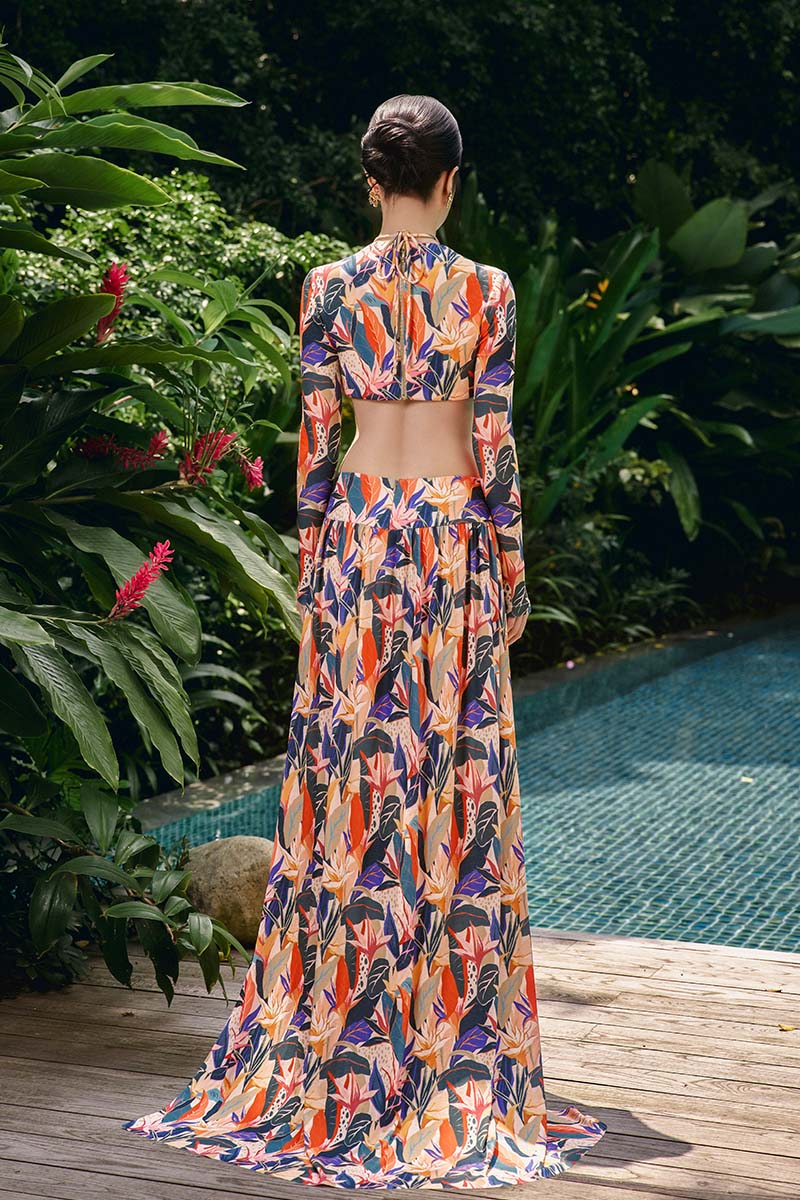 JUNGLE GODDESS TOP AND SKIRT SET