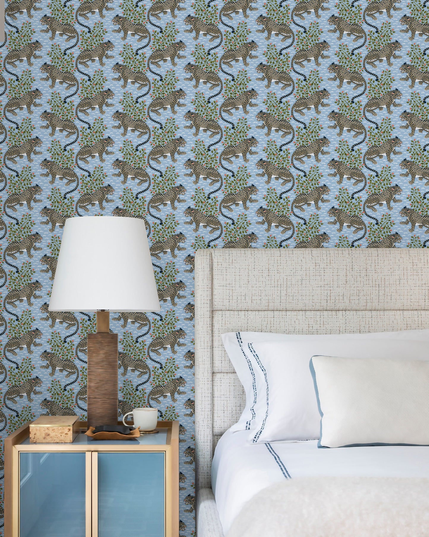 Bagheera - Peel & Stick Wallpaper - Ice Blue