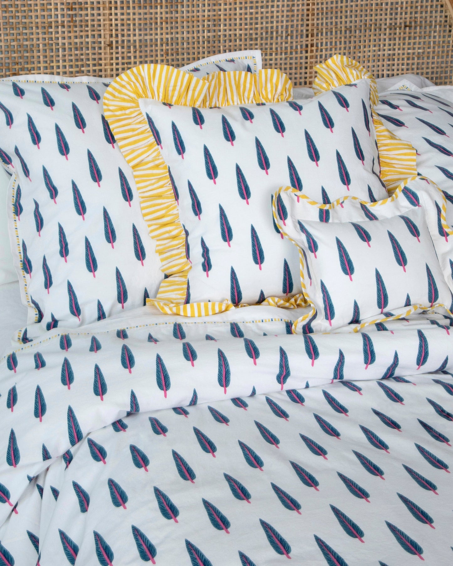 Cypress Leaf - Duvet Cover - Berry Blue