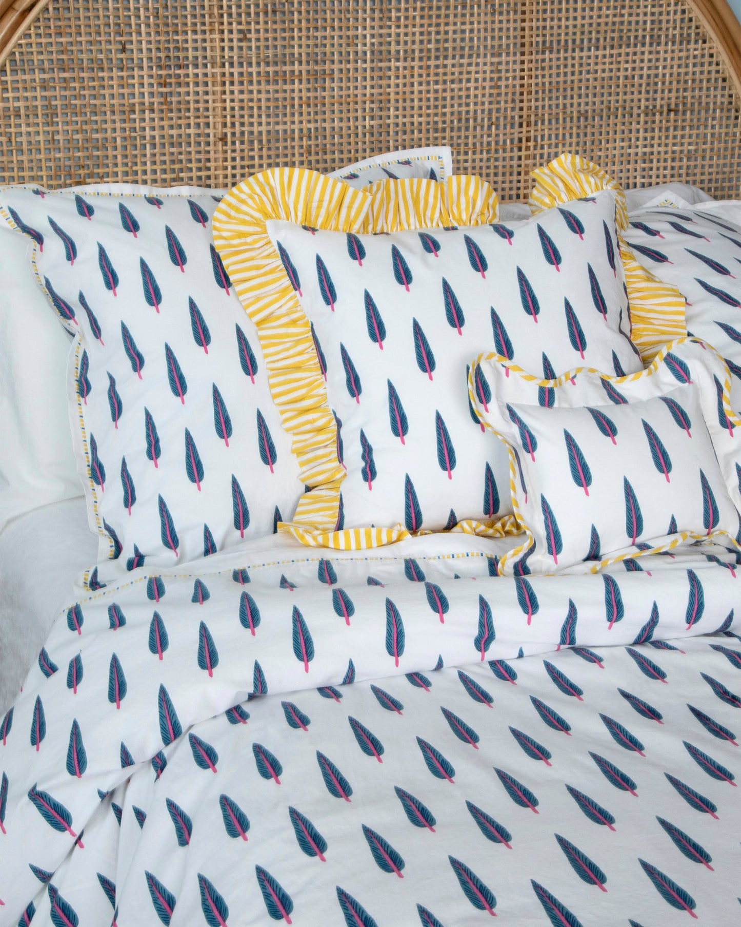 Cypress Leaf - Duvet Cover - Berry Blue