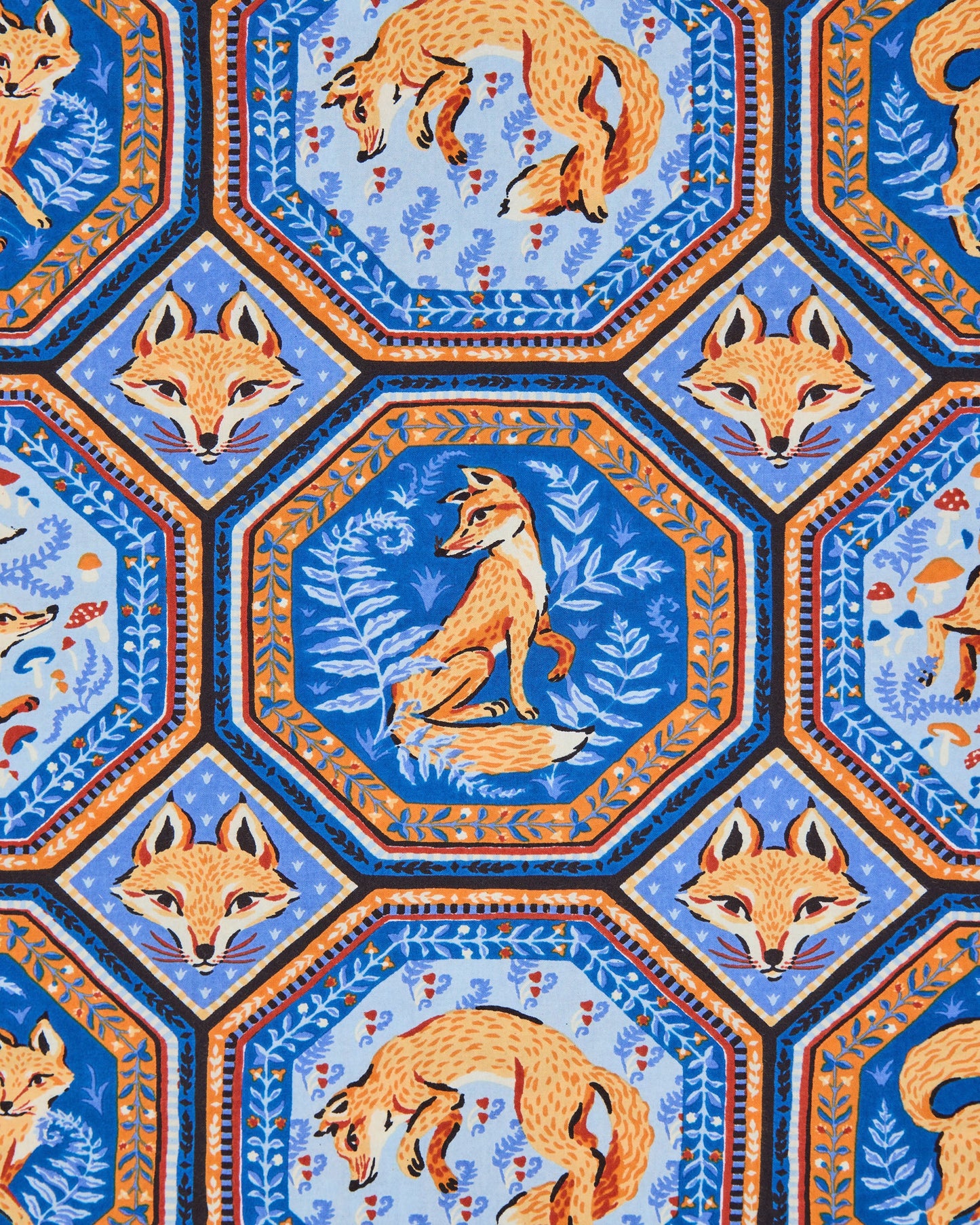 Fancy Fox - Dinner Napkins Set Of 4 - French Blue