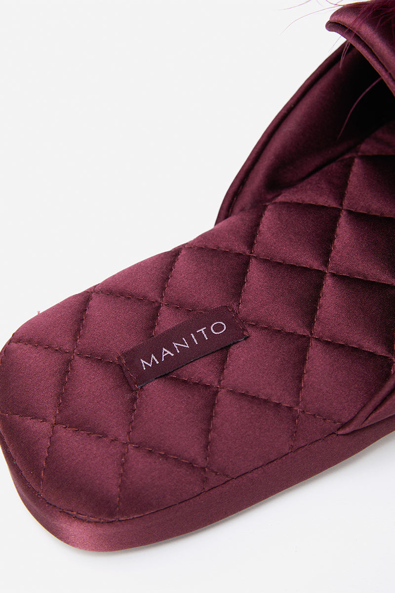 FIESTA SILK WOMEN'S SLIPPER IN BURGUNDY RED