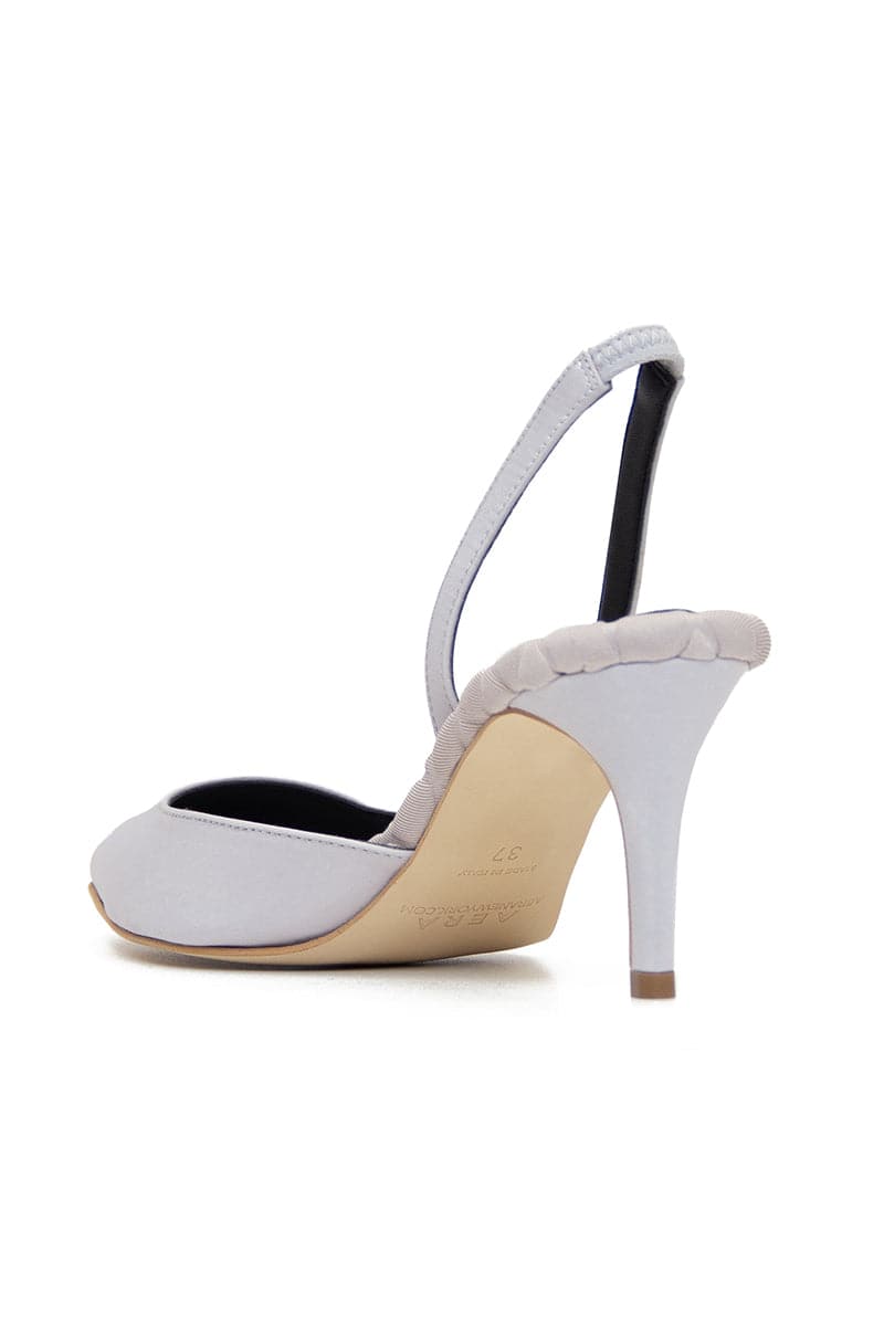 GABRIELLA GRAY SATIN SLINGBACK HEELS