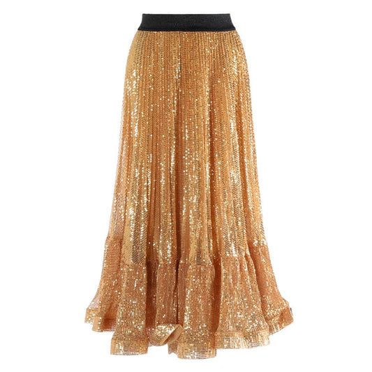 Glimmer Sequin Ruffled Skirt