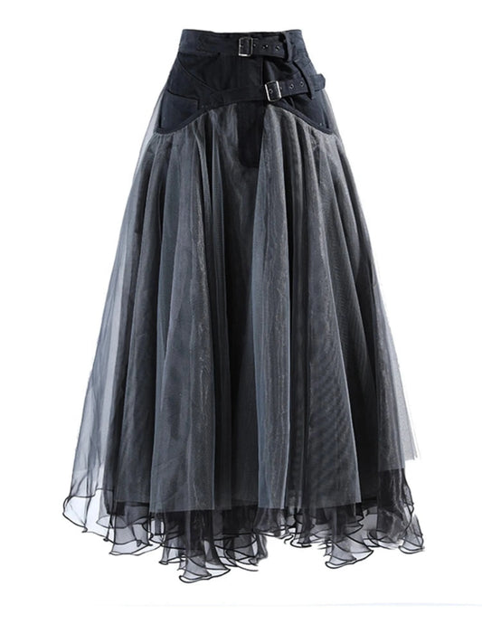 Mid-Length Mesh Tulle Skirt