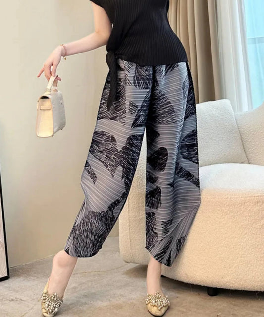 Luxe Plissé Pleat Harem Pants