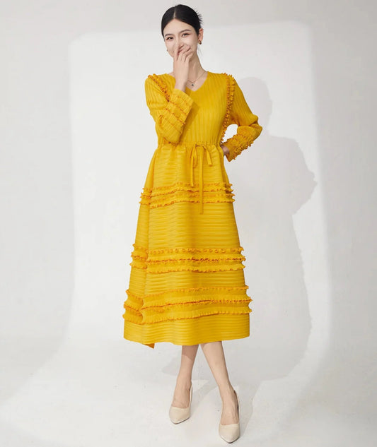 Premium Pleated Stretchy Dress
