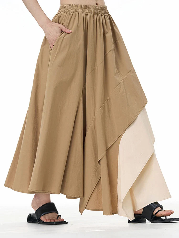 Luxe Asymmetrical Pull-on Skirt