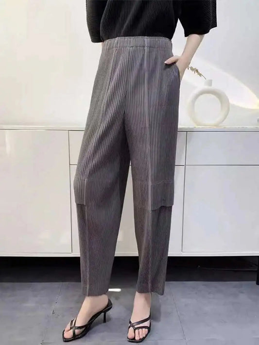Casual Japanese Plissé Trousers