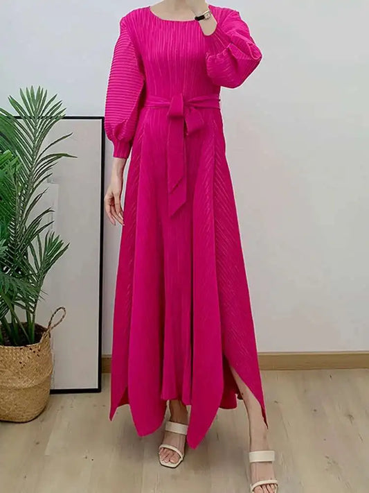 Truly Pleated Loose Long Dress