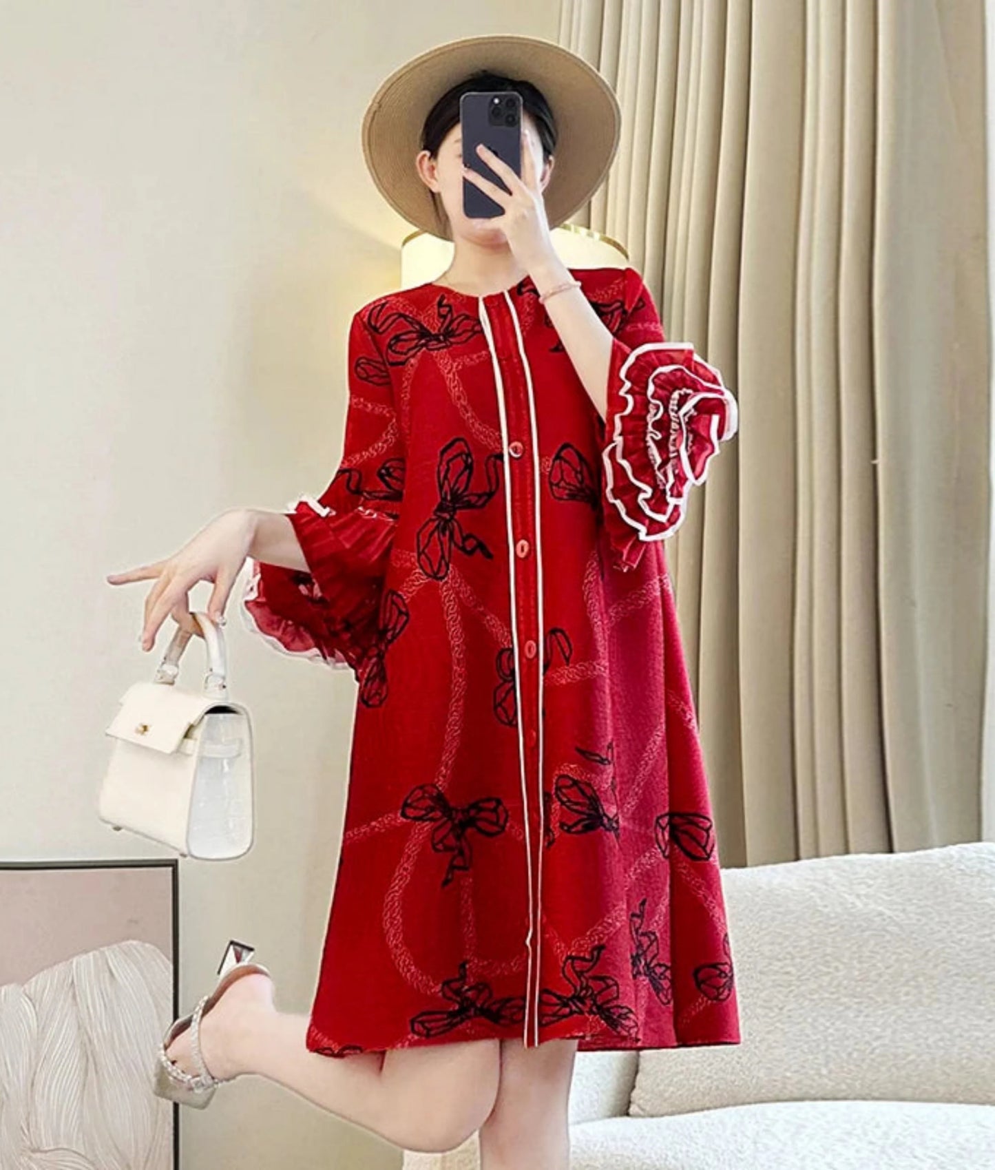 Truly Pleated Loose Fit Dress