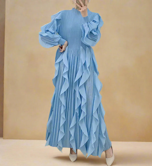 Truly Plissé Ruffle Dress