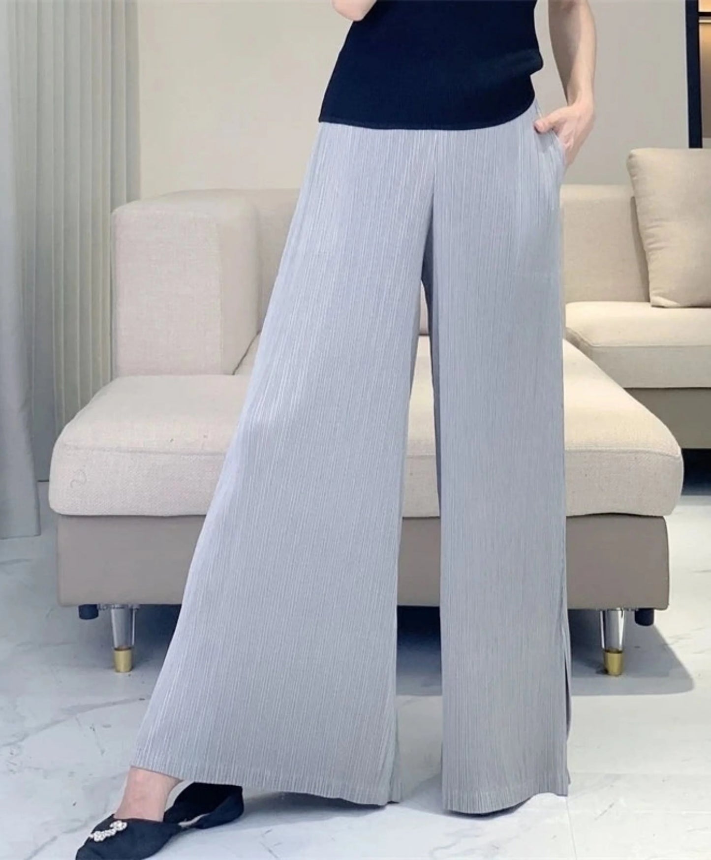 Truly Pleated Wide Leg Pants