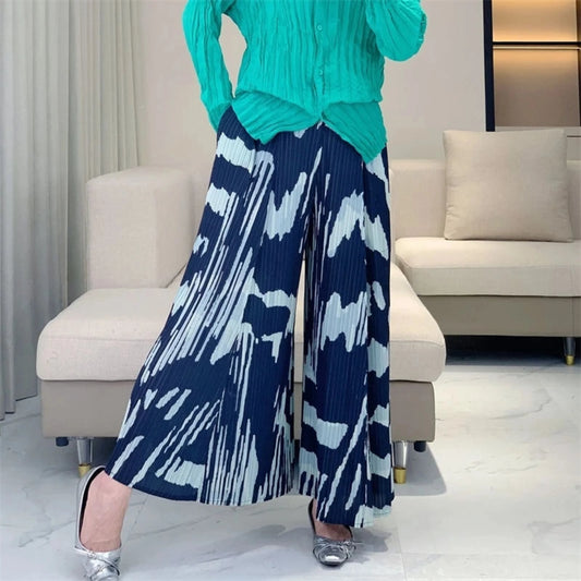 Flowy Pleated Wide-Leg Pants