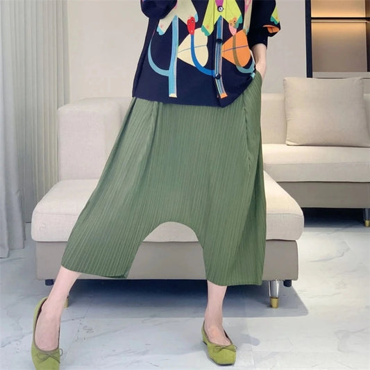 Plissé Japanese Harem Pants