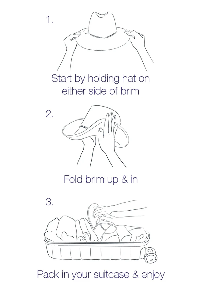Ivory/Tan - Luxe Packable Hat - Hat Attack