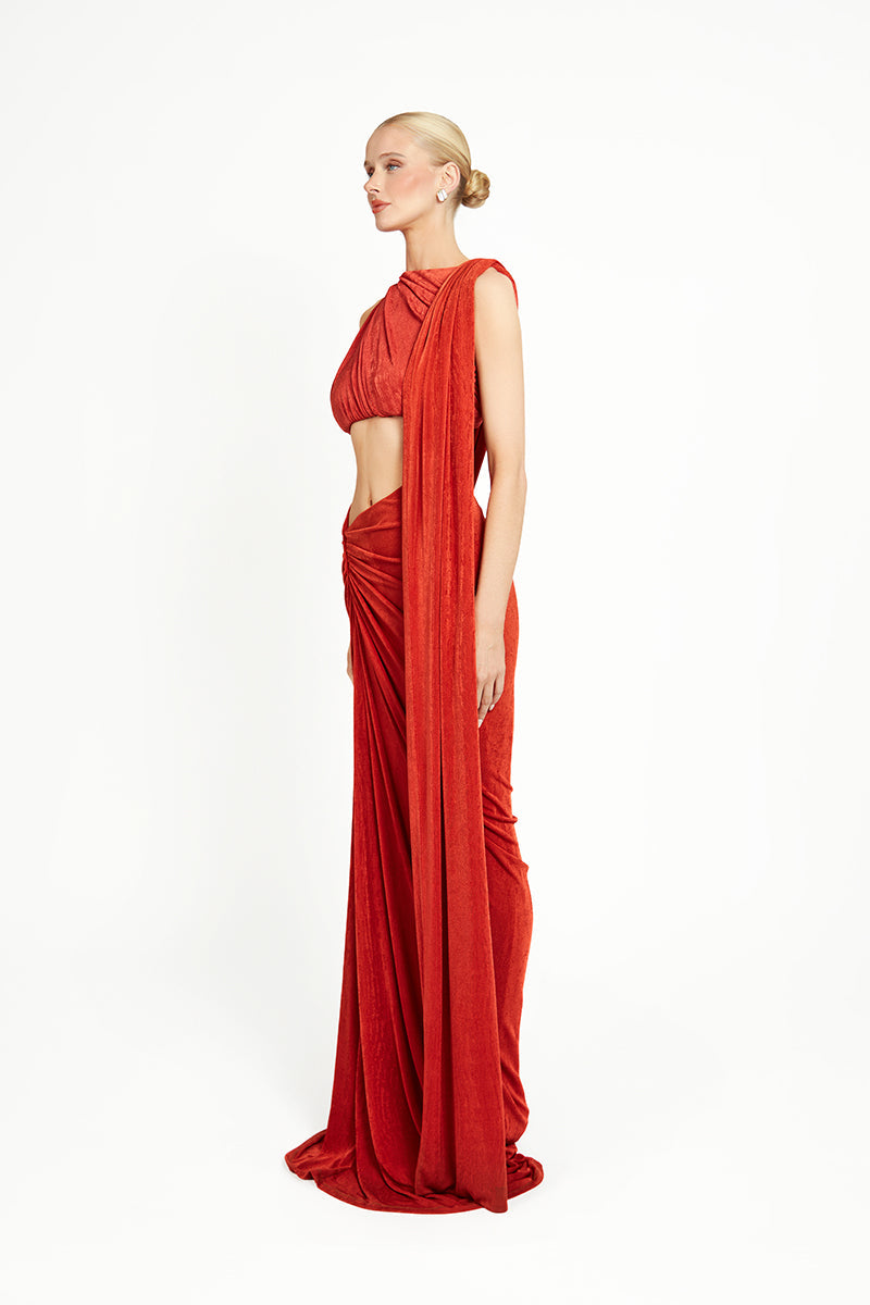 KALIKA CO-ORD IN ORANGE