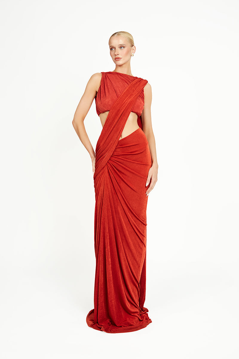 KALIKA CO-ORD IN ORANGE